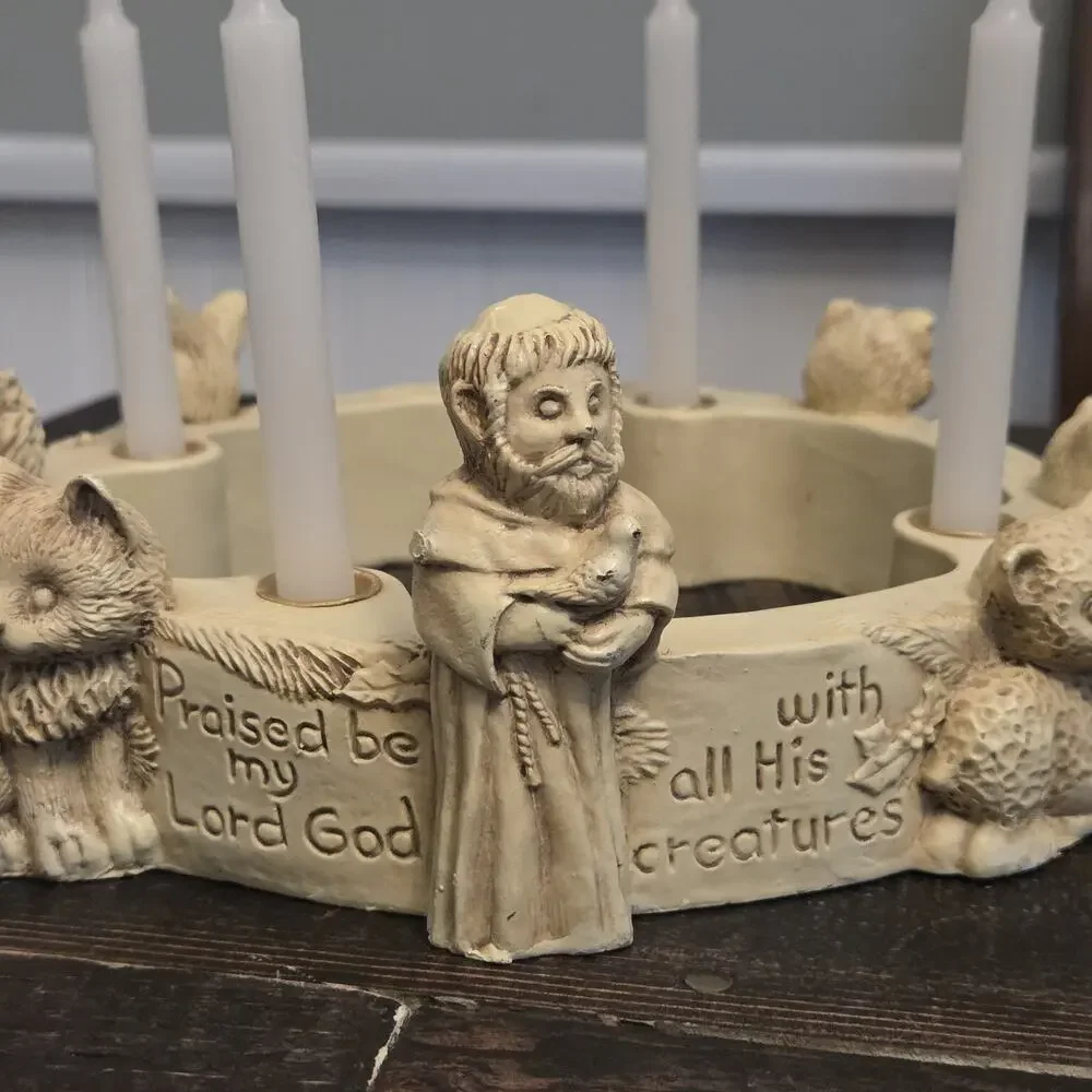 Abbey Press Candle Wreath St Francis Of Assisi Animals Praised be my Lord God